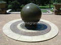 polished black granite ball sphere globe