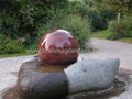 polished black granite ball sphere globe