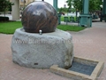 rullende ball fontene, spinning ball fontene, ball vann fontene, 