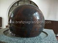 Gray granite Sphere with on rock solid base 