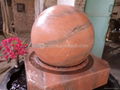 Solar powered ball water Feature, Large Black Granite Fountain Globe