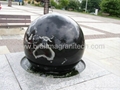 Solar powered ball water Feature, Large Black Granite Fountain Globe 5