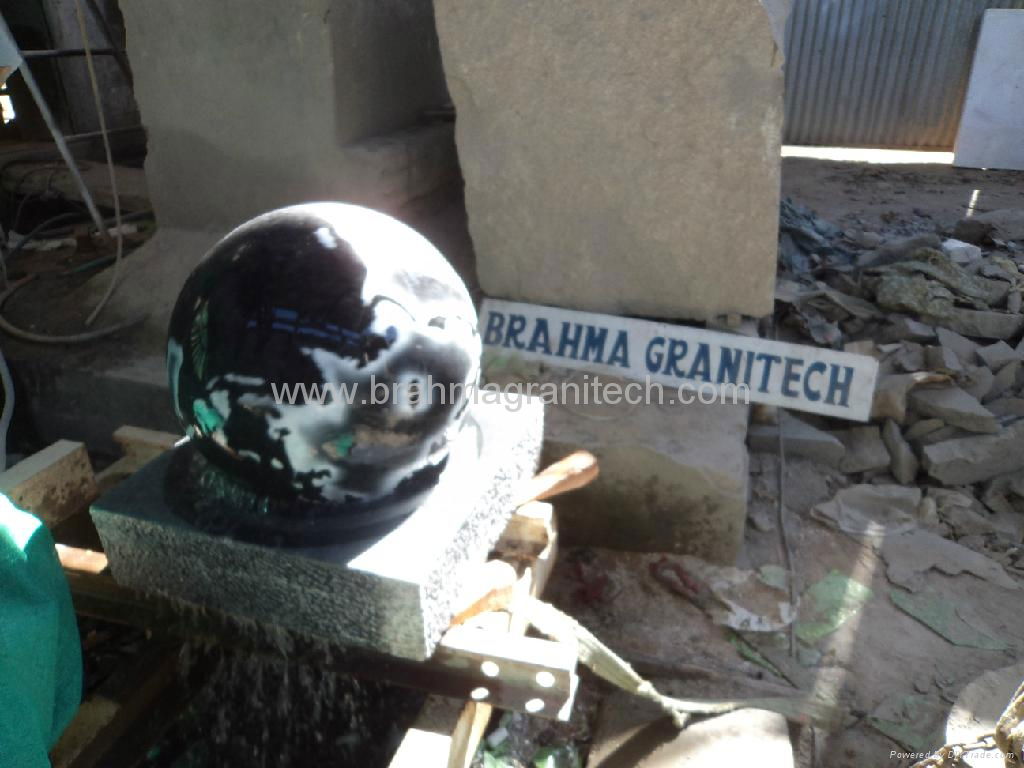 polished black granite ball 2