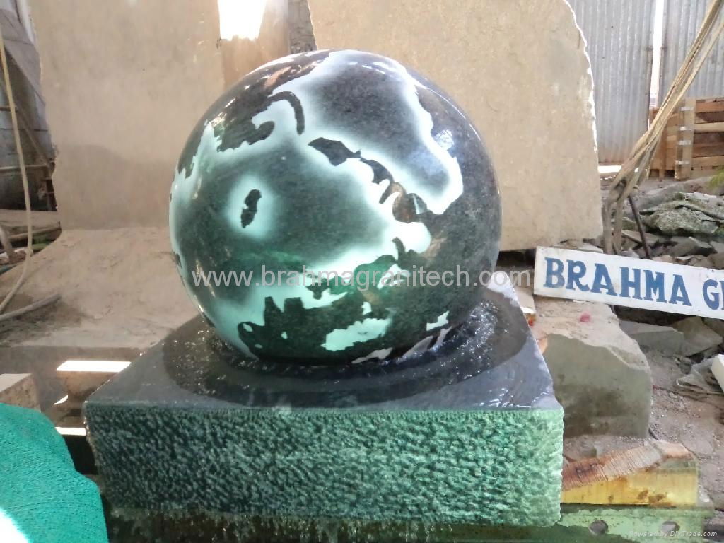 polished black granite ball 3