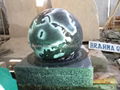 polished black granite ball