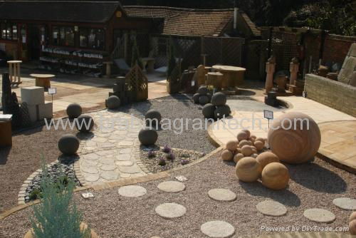 Rainbow sandstone sphere,drilled polished ball fountain  3