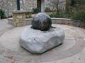  MARBLE STONE SPHERE WITH MARBLE  STONE PLINTH 4
