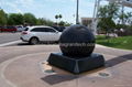  MARBLE STONE SPHERE WITH MARBLE  STONE PLINTH