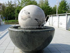 MARBLE STONE SPHERE WITH MARBLE  STONE PLINTH