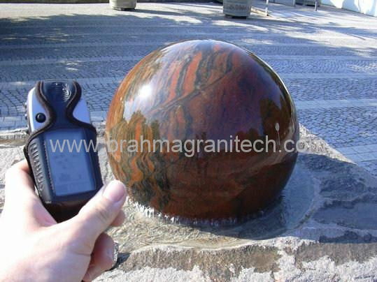  Revolving sphere fountain,rotating ball water features,spinning stone ball 3