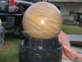 rotating garden ball sphere,garden water feature,stone ball