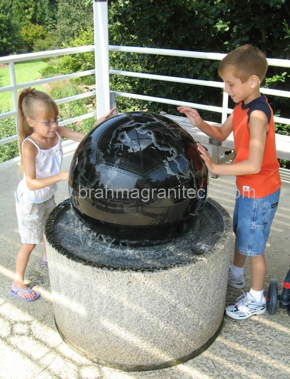 rotating garden ball sphere,garden water feature,stone ball