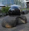 gray stone ball fountain,Spinning sphere water feature