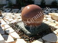 gray stone ball fountain,Spinning sphere water feature