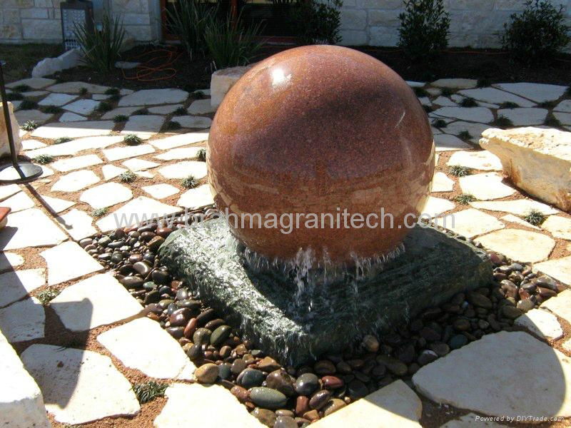  Floating Stone Sphere Fountain,rotating ball fountain 4