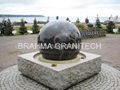 black ball fountain,black stone ball fountain,black granite fountain