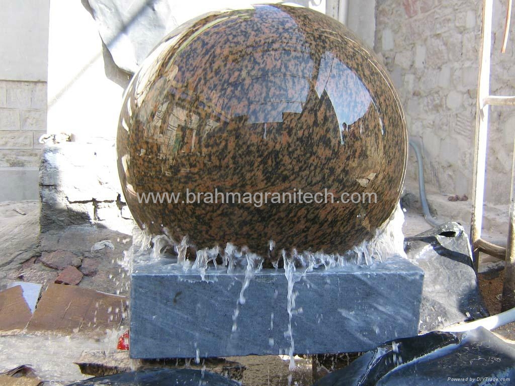 granite ball on plinth,ball water feature,sphere water feature