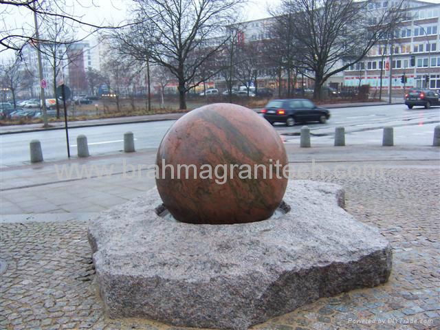 sphere in black granite,ball in stone