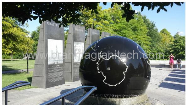 spinning ball water feature