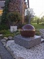 sphere fountain black,stone garden fountain,rock ball,natural ball,green ball,  4