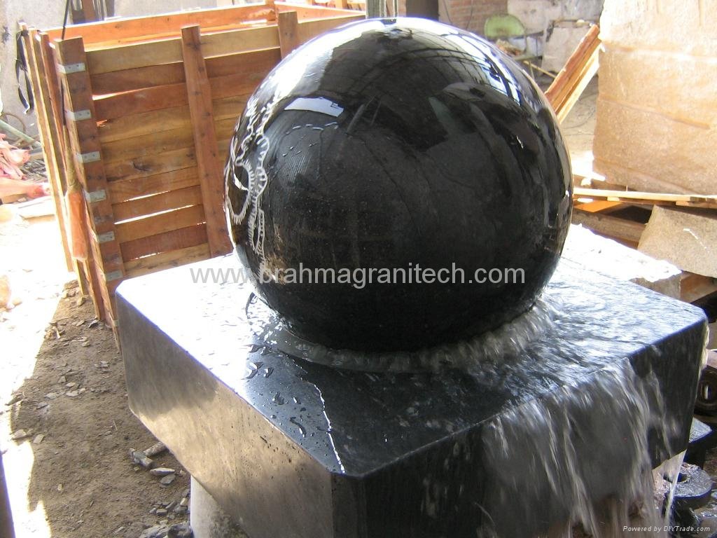 Natural Stone sphere sculpture,Rock ball fountain,fountain balls 4