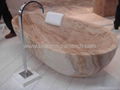 limestone stone bathtub