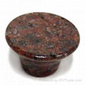 black granite drawer pulls, Natural granite cabinet knobs, ,Stone granite knobs 