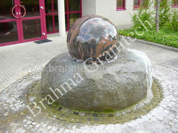 Floating marble stone sphere fountains 4