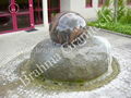 Floating marble stone sphere fountains