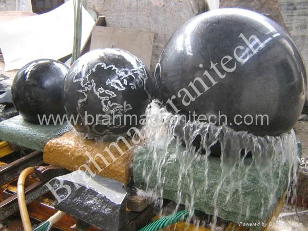 Floating marble stone sphere fountains 5