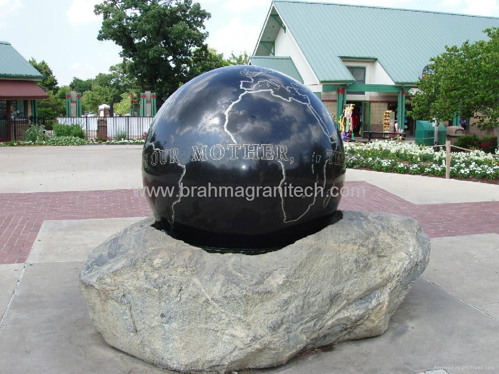 granite sphere fountain