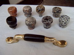 black granite drawer pulls, Natural granite cabinet knobs, ,Stone granite knobs