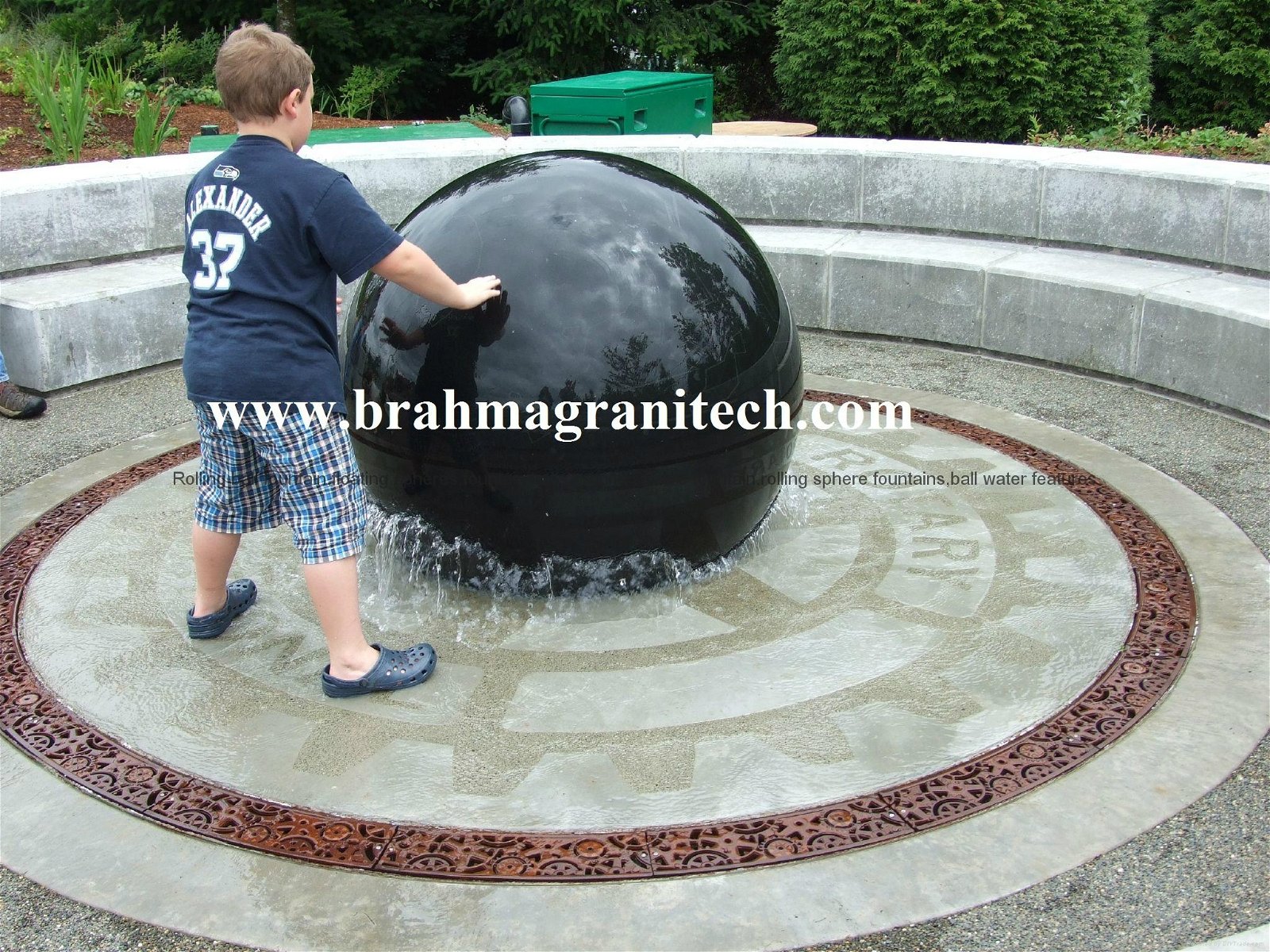 round granite fountain