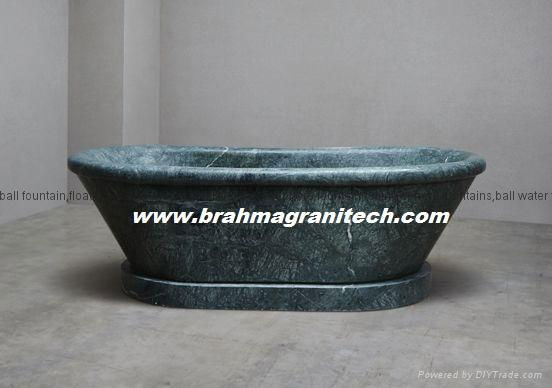 green granite bathtub