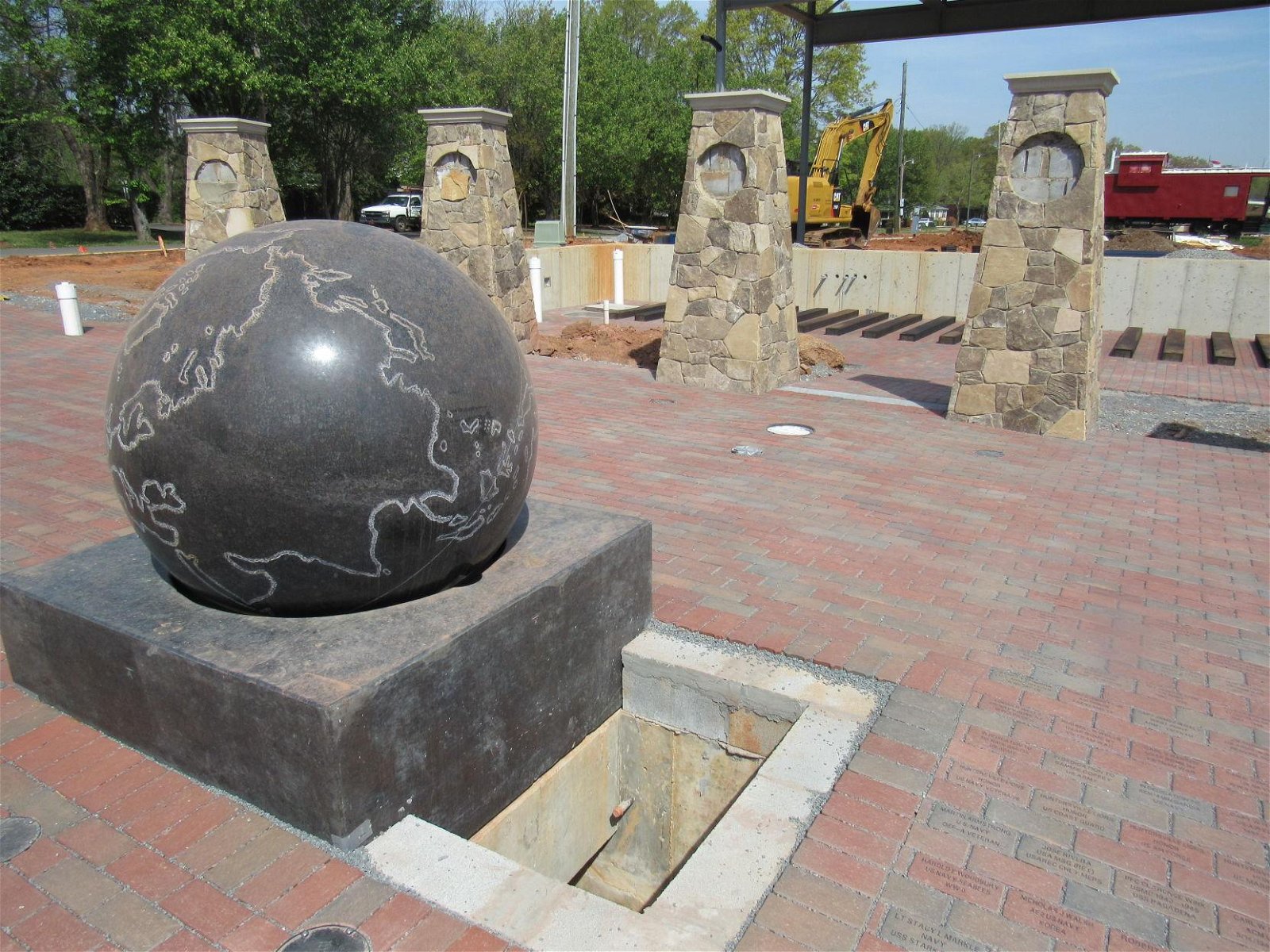 fontaine flottante, sphère conçoit, la fontaine en pierre 2