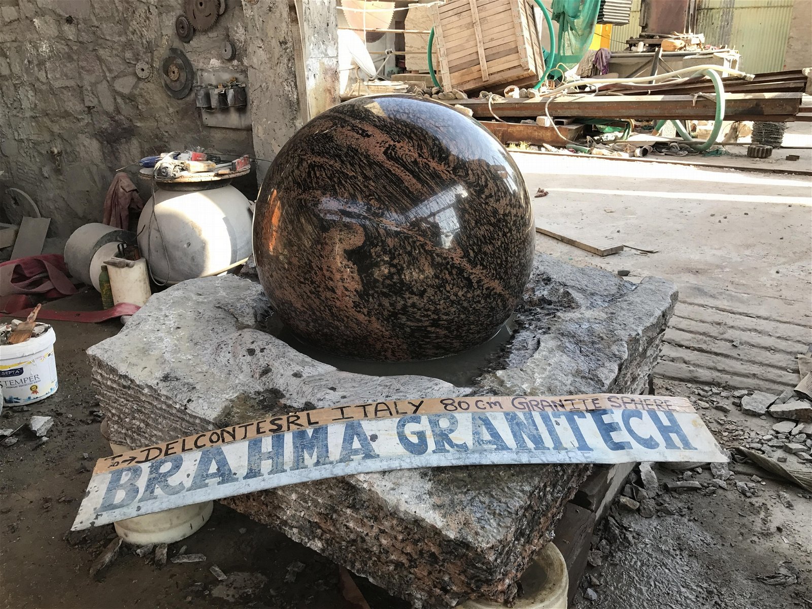 kugel ball, revolving ball, granite kugel
