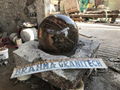 Rainbow sandstone sphere,drilled