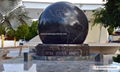 large ball fountain, fountain stone globe