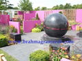 Rotating Granite Stone Ball, Large Revolving Ball, Moving Spinning Stone Balls