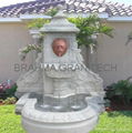 marble garden fountain,backyard stone fountain,garden water feature 1