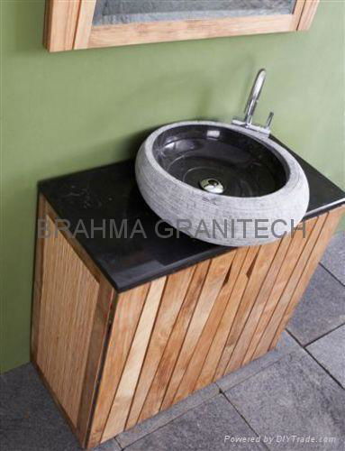 black granite stone sinks ,marble sinks,granite vessel sink 3