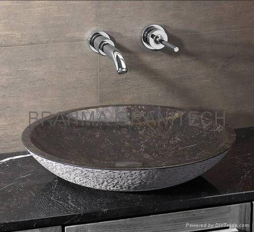 black granite stone sinks ,marble sinks,granite vessel sink 5