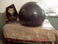 sphere fountain black,stone garden fountain,rock ball,natural ball,green ball,  1