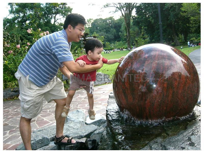 stone ball fountain