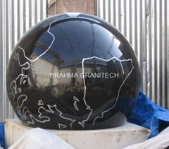 Black Marble Sphere,Granite stone balls