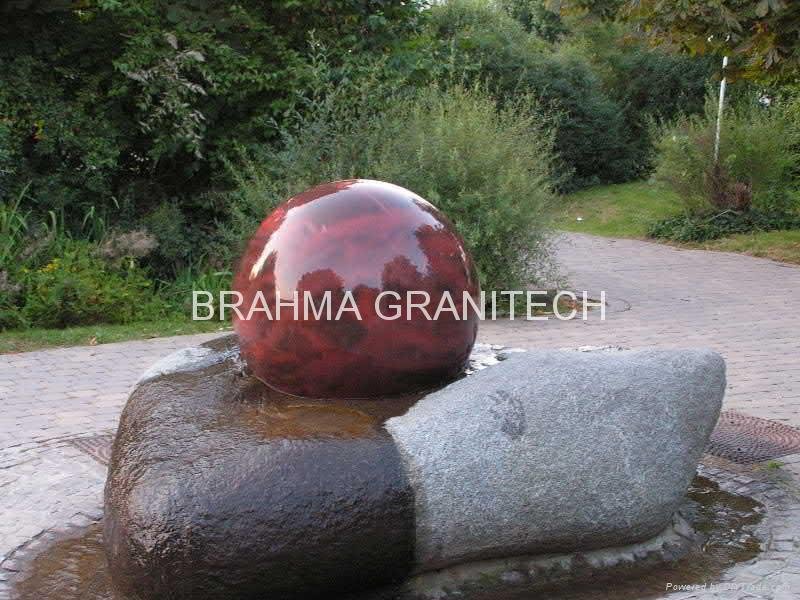 landscape ball fountain,marble sphere fountain,granite balls