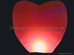 heartshape sky lanterns