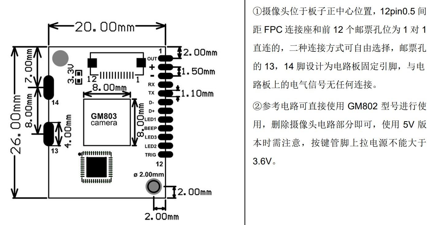 GROW GM803条型码二维码 支付码扫描识读模组 城章科技 3