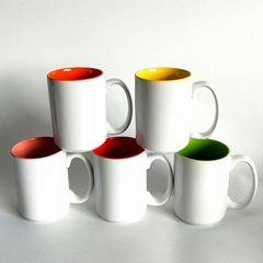 15 oz Wholesale Two-Tone Sublimation  Ceramic Coffee Mug 
