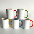 15 oz Wholesale Rim color Handle color Sublimation  Ceramic Coffee Mug 